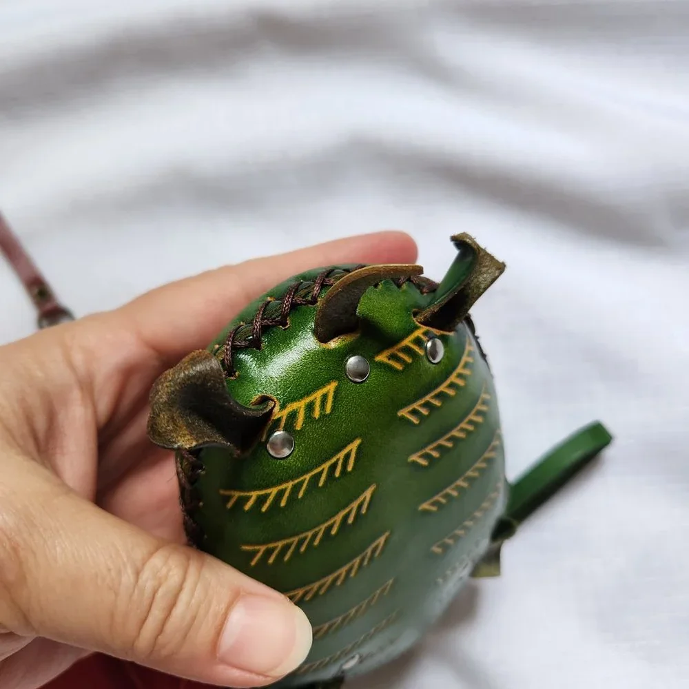 Green Turtle + Red Maple leave Leather Coin/ Change Bags / Wristlets for 1 Price - Picture 4 of 16